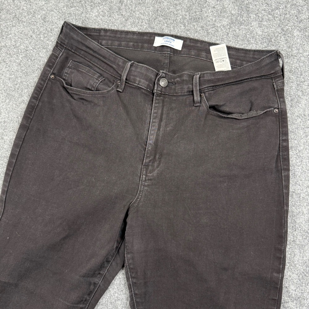 Denizen‎ From Levi's Pants 33W x 30L Black High Rise Skinny Casual Women's